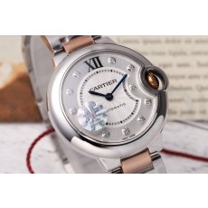 까르띠에 발롱블루 33mm 스테인리스 스틸 시계 001-171177