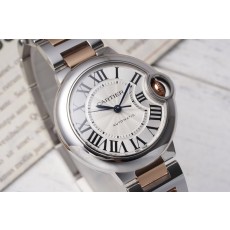까르띠에 발롱블루 33mm 스테인리스 스틸 시계 001-171245