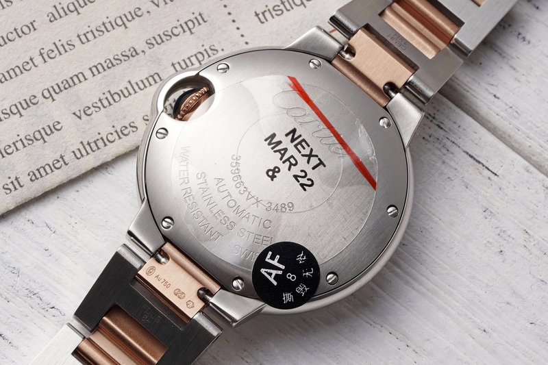 까르띠에 발롱블루 33mm 스테인리스 스틸 시계 001-171245