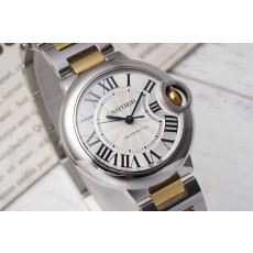 까르띠에 발롱 블루 33mm 스테인리스 스틸 시계 001-171246