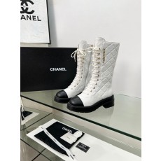 샤넬 클래식 퀼팅 두꺼운 굽 앵클부츠 001-171489