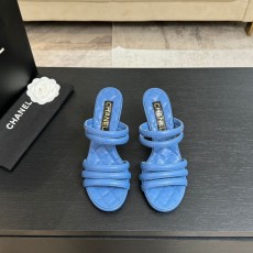 샤넬 스타일 더블 C 스트랩 힐 샌들 001-171521