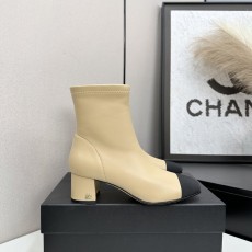 샤넬 스타일 가을 겨울 굽 앵클부츠 001-171530