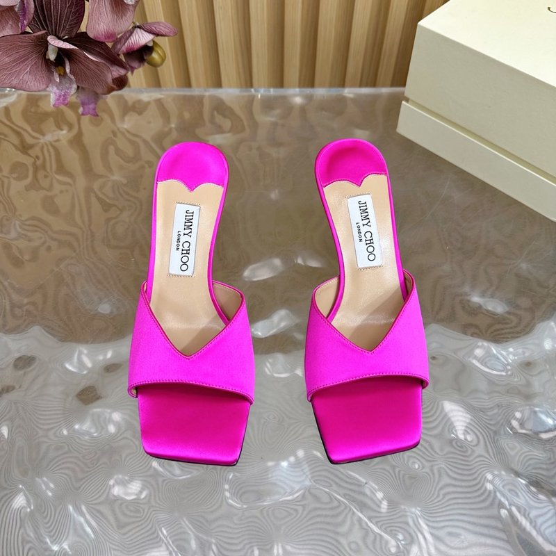 지미추 실크 뾰족토 하이힐 샌들 001-171674