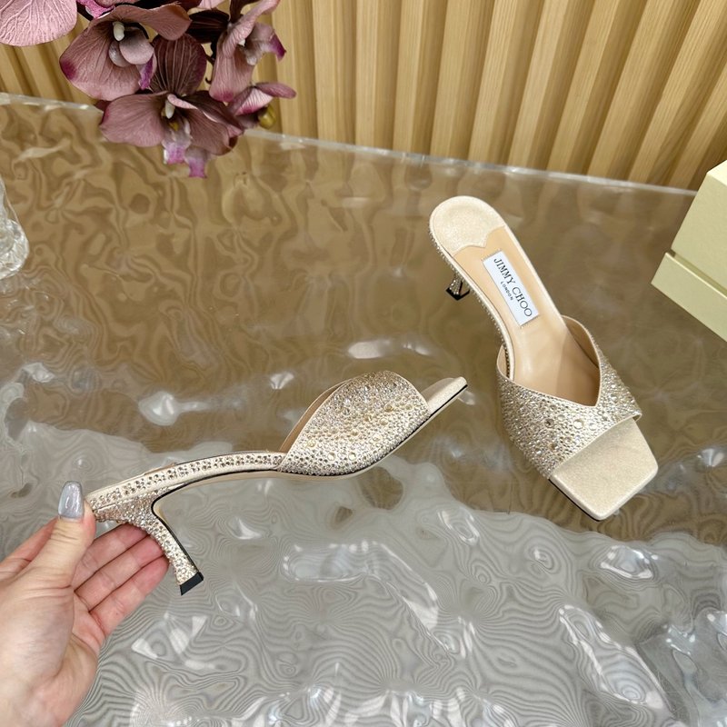 지미추 다이아몬드 스팽클 뾰족구두 힐 샌들 001-171746