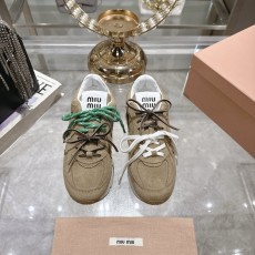 미우미우 레트로 빈티지 두꺼운 밑창 캐주얼 운동화 001-172059