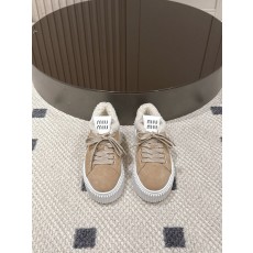 MIUMIU 리얼 퍼 스웨이드 플랫폼 슈즈 001-172081