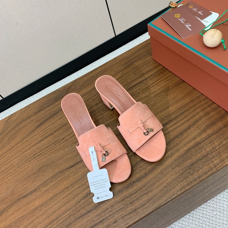 스웨이드 미들힐 레더 슬리퍼 001-172101