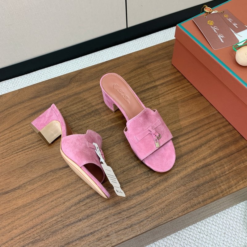 로로피아나 양경피 미들힐 슬리퍼 001-172102