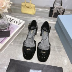 프라다 스프링 썸머 에나멜 스웨이드 메리제인 샌들 001-172446