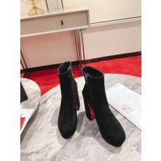 크리스찬 루부탱 빈티지 블랙 하이힐 앵클부츠 001-172643