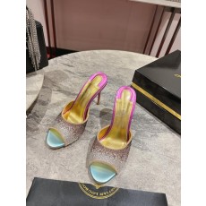 오픈 토 라인스톤 하이힐 뮬 001-172667