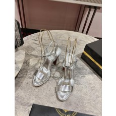 블랙 굽 둥근 코 오픈 토 샌들 001-172671
