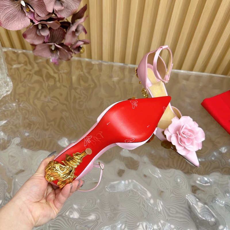 레드솔 장미 메탈 힐 하이힐 001-172679