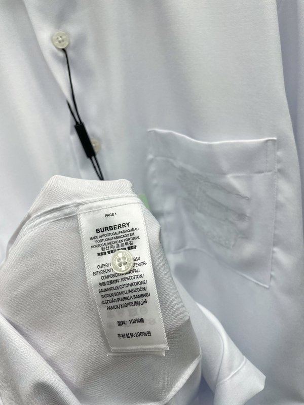 버버리 심플 엠블로더리 롱슬리브 셔츠 001-172938