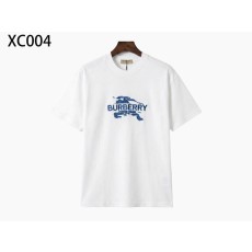 버버리 로고 자수 라운드넥 면 반팔 티셔츠 001-173025