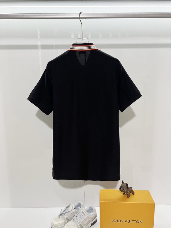 버버리 컬러 블록 스트라이프 자수 폴로 셔츠 001-173099