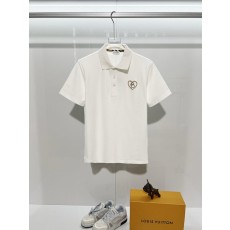 버버리 자수 하트 로프 레터 심플 캐주얼 폴로 셔츠 001-173100