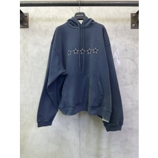 발렌시아가 별 다섯 개 로고 프린트 후드 티셔츠 001-173144