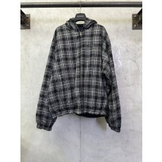 발렌시아가 체크 양면 착용 긴팔 지퍼 자켓 001-173163