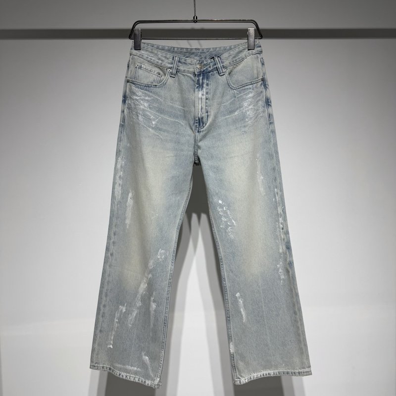 발렌시아가 핸드페인팅 루즈핏 데님 팬츠 001-173212