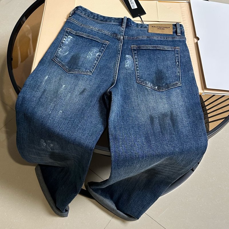발렌시아가 남성 루즈핏 스트레이트 데님 팬츠 001-173292