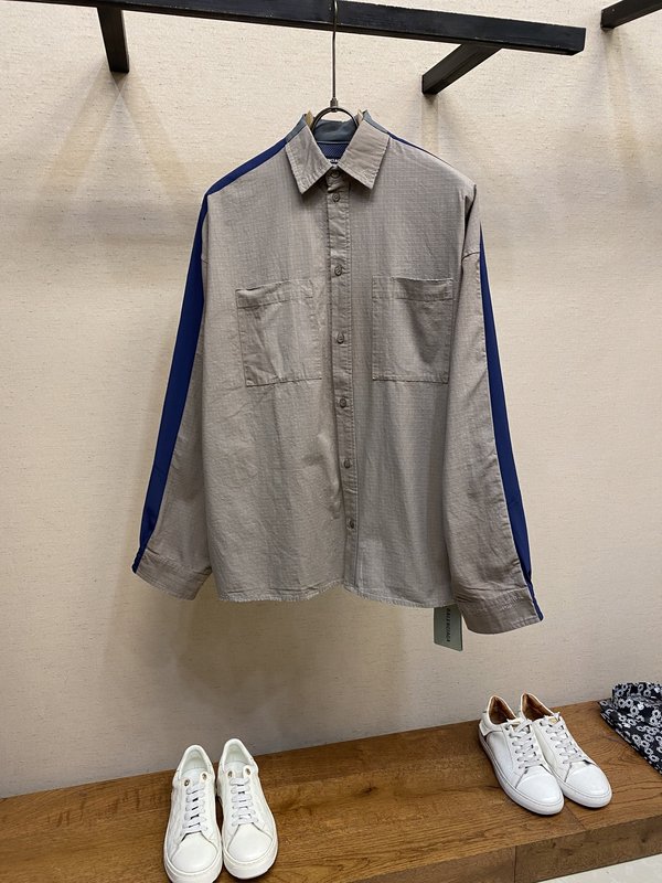 발렌시아가 워싱 디스트레스 패치워크 셔츠 001-173297