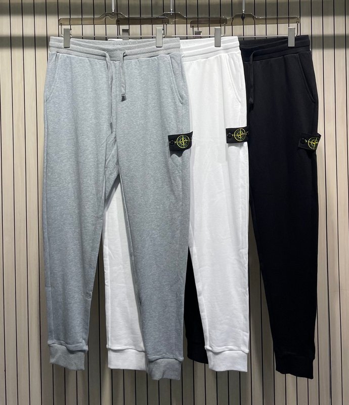 스톤아일랜드 클래식 배지 탄력 허리 캐주얼 트레이닝 팬 001-173412