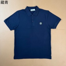 스톤아일랜드 솔리드 칼라 반팔 폴로 셔츠 001-173420