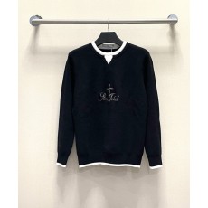 스톤아일랜드 자수 가짜 투 니트 스웨터 001-173461