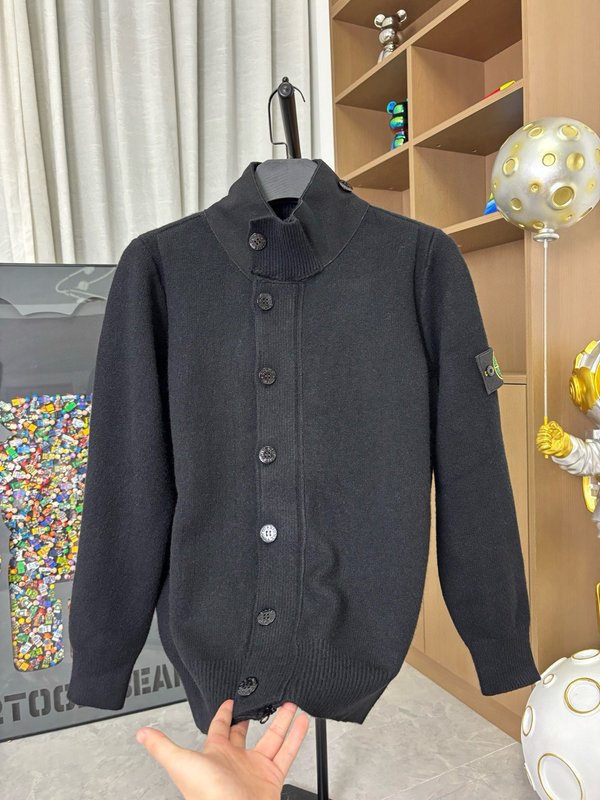 스톤아일랜드 니트 울 블렌드 카디건 자켓 001-173561