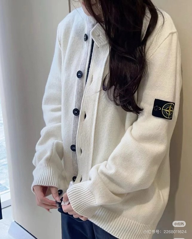 스톤아일랜드 니트 울 혼방 카디건 자켓 001-173562