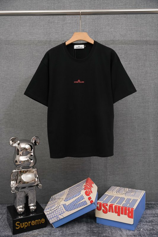 스톤아일랜드 기본형 중량감 순면 반팔 티셔츠 001-173600
