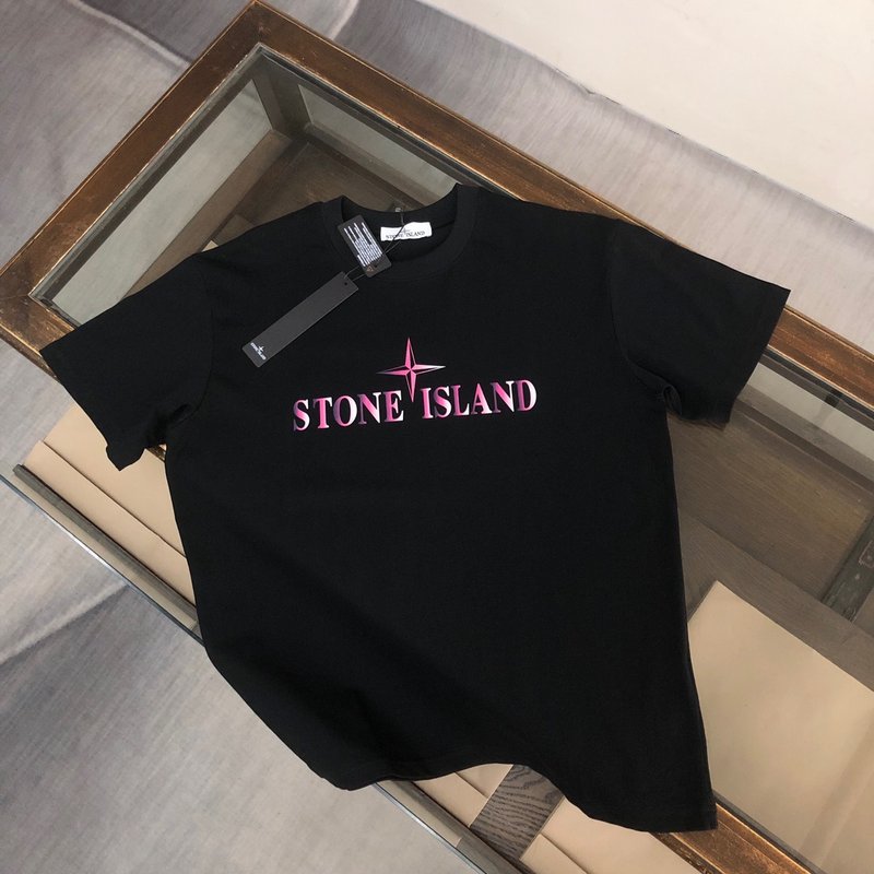 스톤아일랜드 면 커플 반팔 티셔츠 001-173613