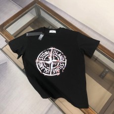 스톤아일랜드 면 커플 반팔 티셔츠 001-173615