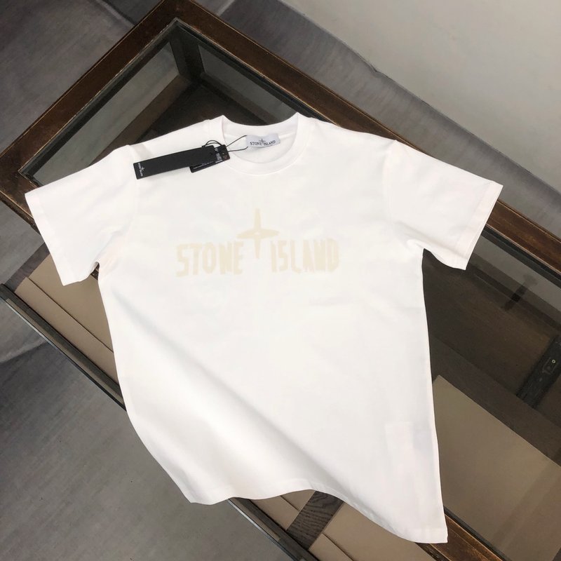 스톤아일랜드 면 커플 반팔 티셔츠 001-173625