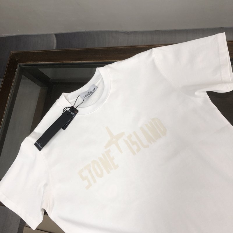 스톤아일랜드 면 커플 반팔 티셔츠 001-173625