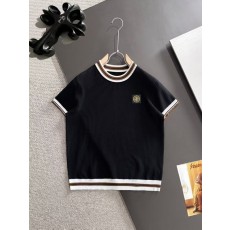 스톤아일랜드 남성 컬러블록 니트 반팔 티셔츠 001-173658