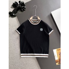 스톤아일랜드 남성 컬러블록 니트 반팔 티셔츠 001-173662