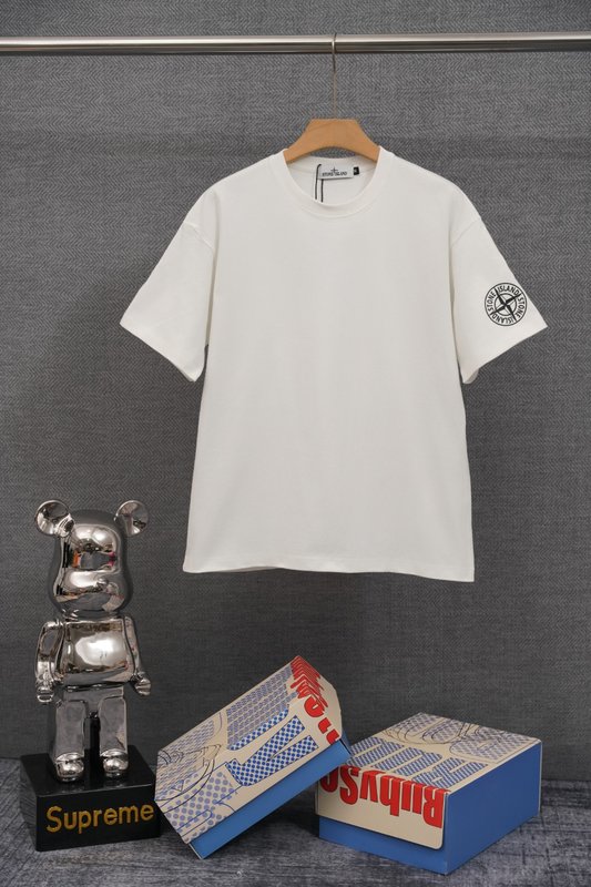 스톤아일랜드 기본형 중량감 순면 반팔 티셔츠 001-173705