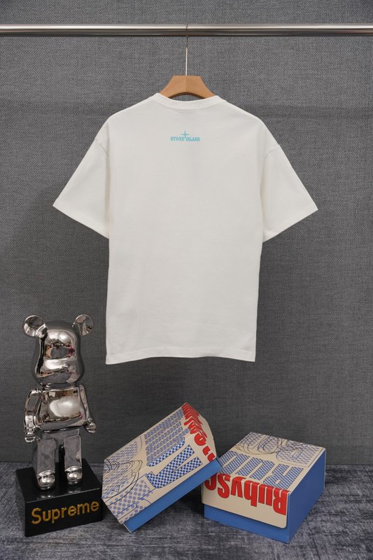 스톤아일랜드 기본형 중량감 순면 반팔 티셔츠 001-173741