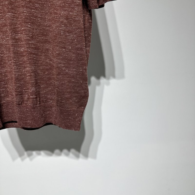 제니아 리넨 코튼 혼방 시걸 칼라 반팔 티셔츠 001-173784