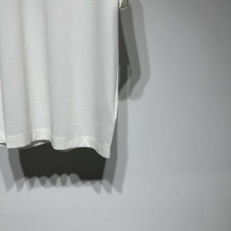 제니아 남성 V 넥 텐셀 울 블렌드 티셔츠 001-173796