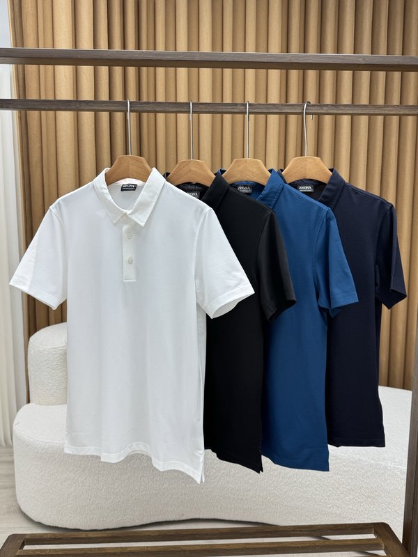 제니아 실크 혼방 반팔 폴로 셔츠 001-173802
