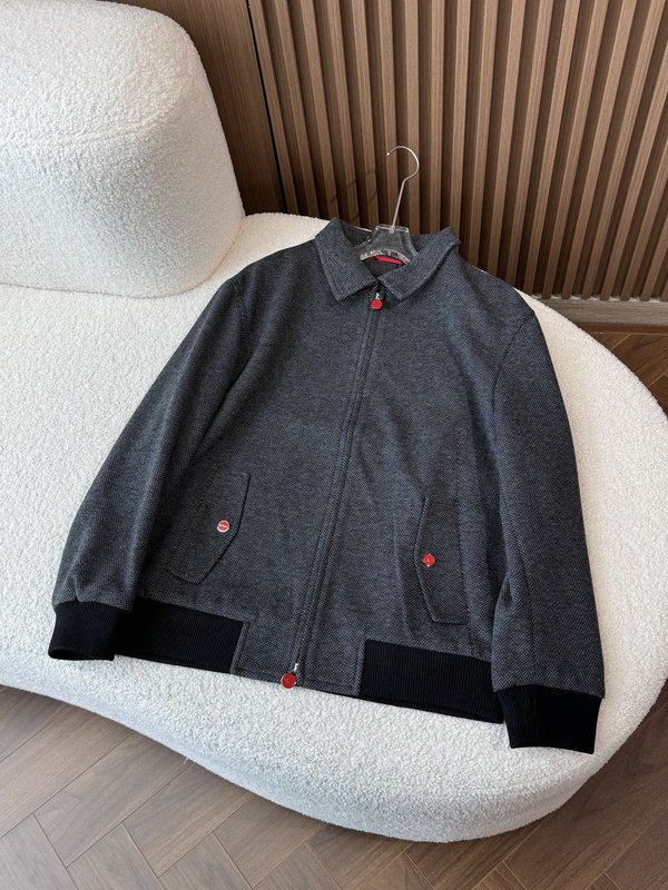 Kiton 가을 겨울 헤링본 텍스처 비즈니스 캐주얼 자 001-173843
