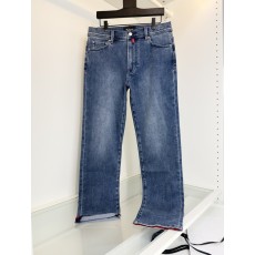 Kiton 남성 블루 워시 스트레이트 진 001-173850