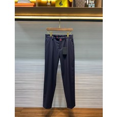 Kiton 남성 네이비 울 혼방 캐주얼 정장 바지 001-173852