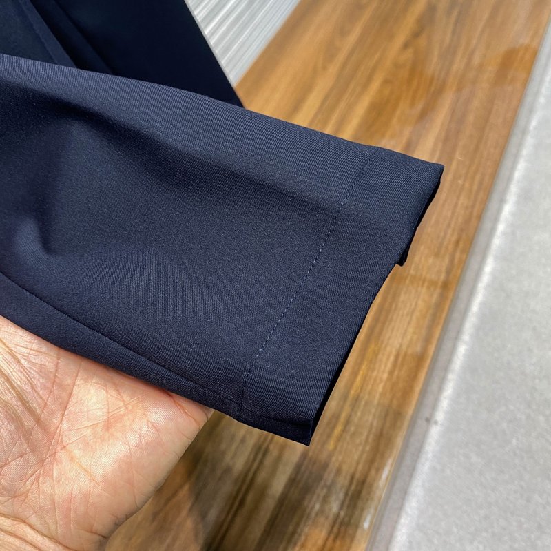 Kiton 남성 네이비 울 혼방 캐주얼 정장 바지 001-173852
