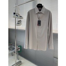Kiton 남성 면 소재 자수 칼라 긴팔 셔츠 001-173877