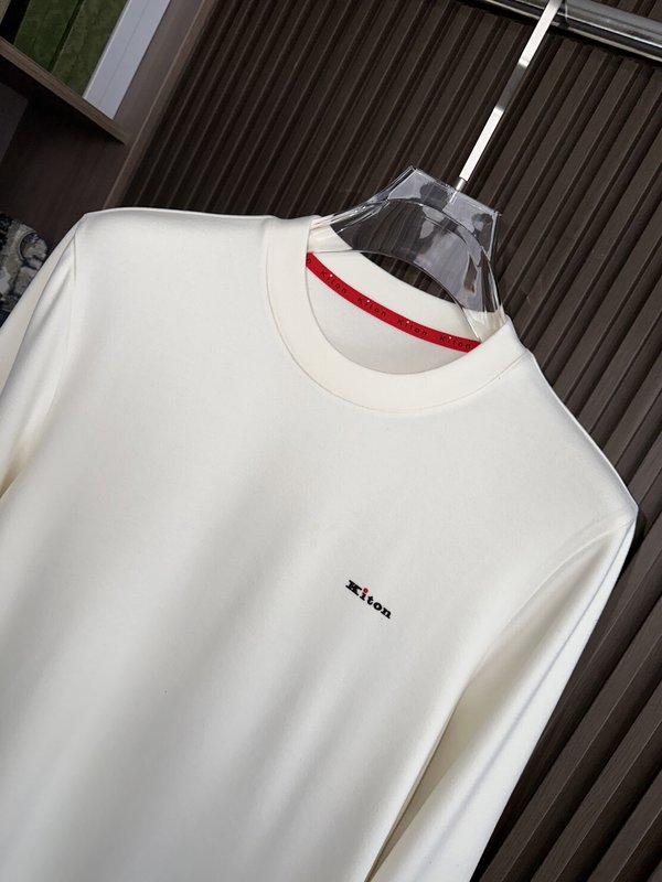 Kiton 가을 겨울 신상 텐셀 데론 니트 티셔츠 001-173888